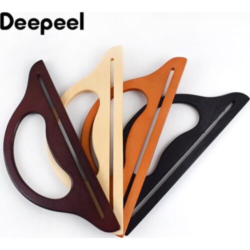 1 Pair 30*12cm Wood Handle 5-color Bag Purse Handles Frame Replacement Wooden Closure DIY Bags Handmade Patchcovers Knit