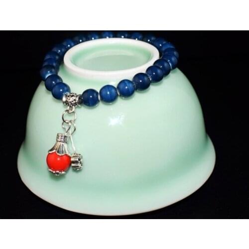 1PC Retro National Style Elastic Beaded Bracelet Ceramic Jewelry Small Gift Ceramic Bead Bracelet Female