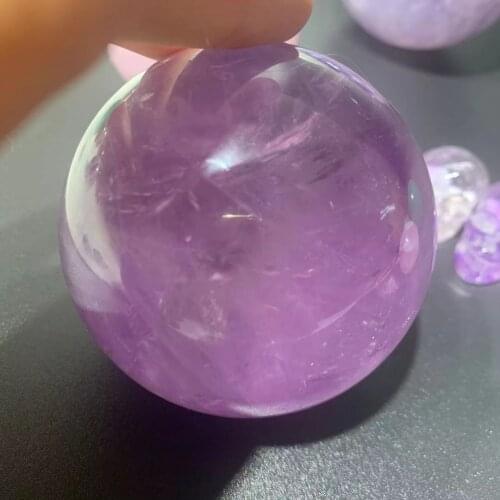 100% Natural Amethyst Crystal Ball Magic Mineral Sphere, natural stone healing crystal reiki for Gem Collection home decora