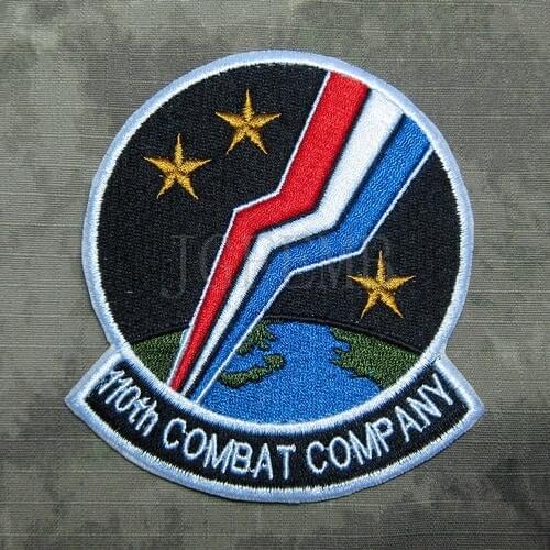 100%Embroidery Gundam Zeon 110th combat company Military Tactical Morale Embroidery patch Badges B2712