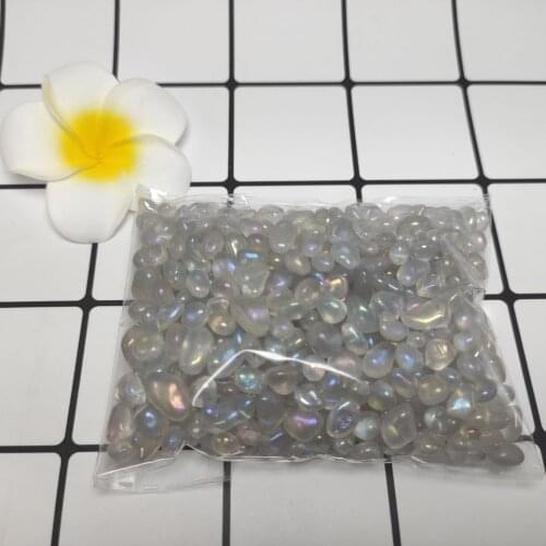 1000g natural quartz crystal electroplating aura crystal tumble stone chakra crystal gravel