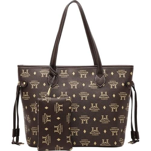 2021 Shoulder Bag With Purse Set For Women Large Capacity Tote Bag New Trendy Luxury Crossbody Shopping Bag