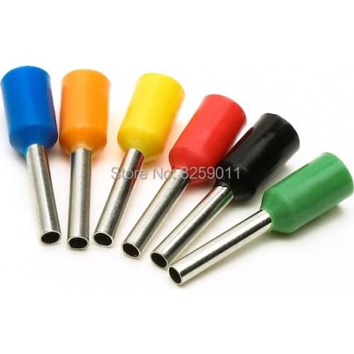 500PCS EV7512 VE7512 Electrical Crimp Terminal Block Tubular Wire Connector Cable Cord End Bootlace Ferrule E7512 AWG 20