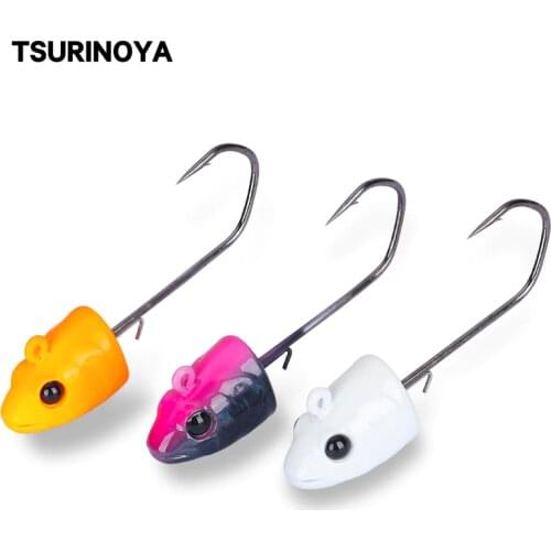 TSURINOYA 6PCS JIG HEAD Hooks 11g 14g Saltwater Inshore Jigging Hooks Rock Fishing Bait Soft Lure Metal Jig Lead