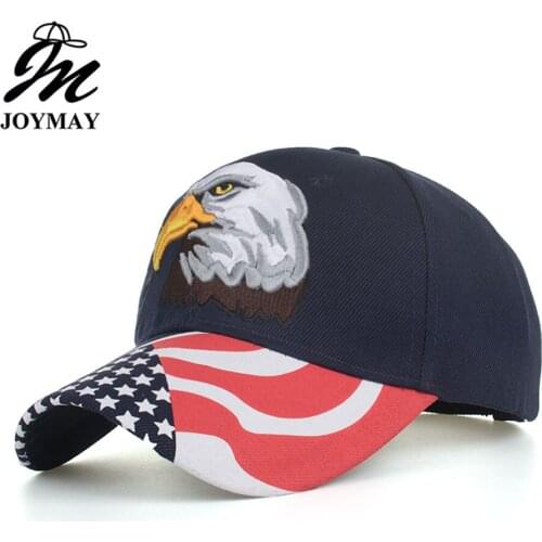 Joymay 2019 New American Flag Haliaeetus leucocephalus Embroidery Baseball Cap Sports Outdoor Hats B629