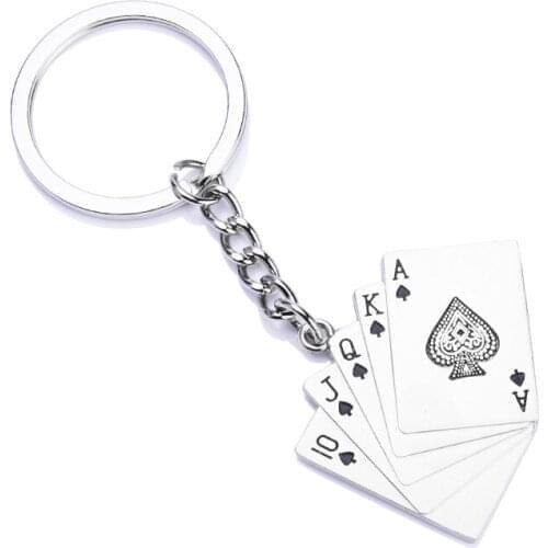 BUYEE Poker Key Ring Poker Key Chain