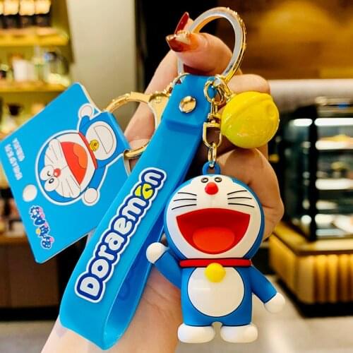 Cute Cartoon Doraemon Keychain Creative Anime Cat For Girls Boys Gift Bag Pendant Key Ring Accessories Couples Charm d794
