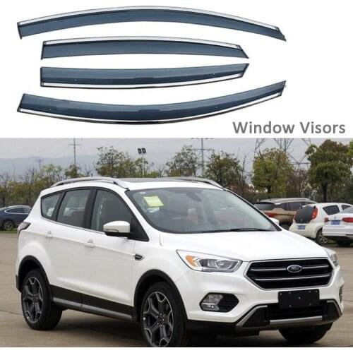 For Ford Kuga Vent Visor 2013-2019 Car Styling Awnings Shelters Window Visors rain eyebrow Protector Exterior 4PCS/SET 2017 2016