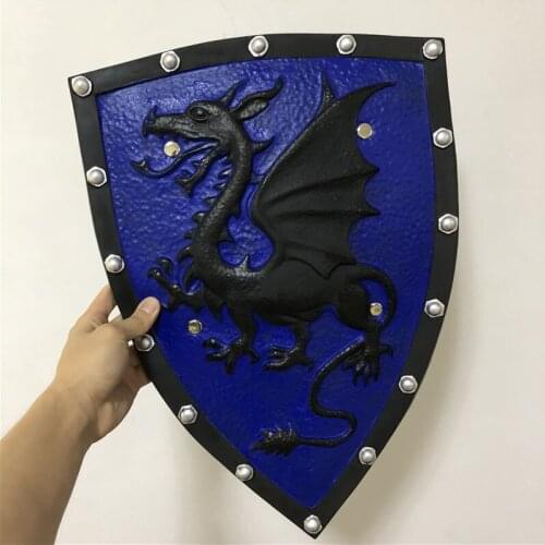 Halloween Cosplay Prop Evil Black Dragon Dark Knight Shield 1:1 PU Weapon Movie Game Anime Cos Kids Role Play Gift 62