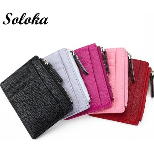 1 Pc Small Wallet Card Holder Business Credit Card Case Cute Bank Card Bag Korea Portable Zipper Pouch Card Holder Organizer