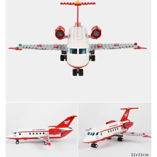 Passenger airplane Building Blocks Air Transport airport Bricks Model Series Technic Toys For KIDS
