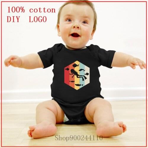 Costumes Pajamas Retro Scuba Diver Silhouette Cotton Newborn Baby Girl Clothes Bodysuit Baby Clothes Ropa bebe Baby Boy Clothes