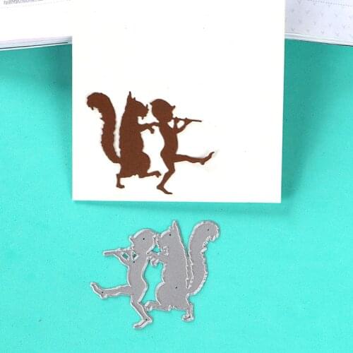 DUOFEN METAL CUTTING DIES squirrel and elf hollow embossing stencil DIY Scrapbook Paper Album 2018 new