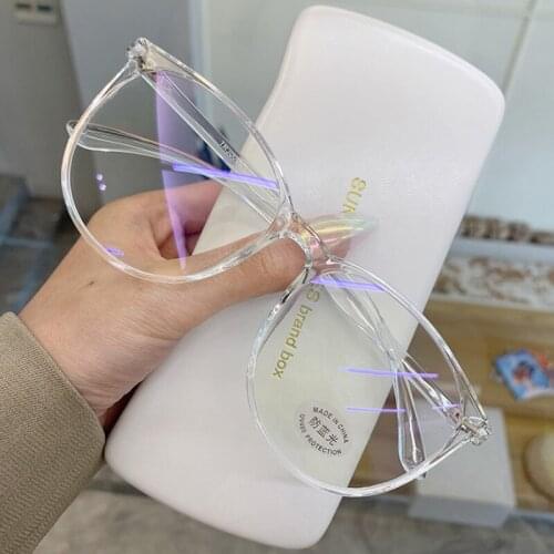 Fashion Blue Light Blocking Glasses Women Men Transparent Frame Eyewear Round Computer Optical Spectacle Vision Care Eyeglasses