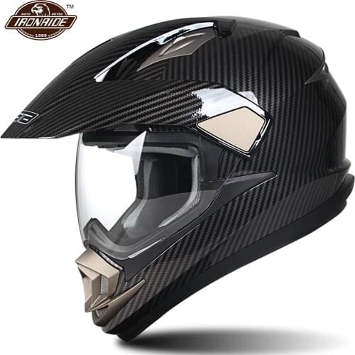 GSB Carbon Fiber Motorcycle Helmet Men Motocross Helmet Full Face Moto Helmet Crossl Off-road Helmet Men Casco Moto ECE Approved