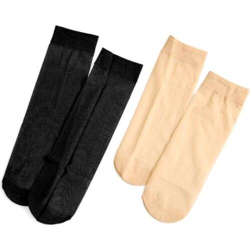 Fashion 20pcs/10pairs/lot 2019 Brand Casual Crystal Silk Female Short Summer Sexy Transparent Elastic Socks Women Free Shipping