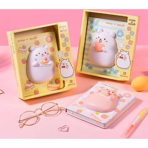 2021 New 3D Squishy Notebook Soft PU Leather Stress Relief Squishy Diaries Journals Gifts Party Present and Classroom Rewards