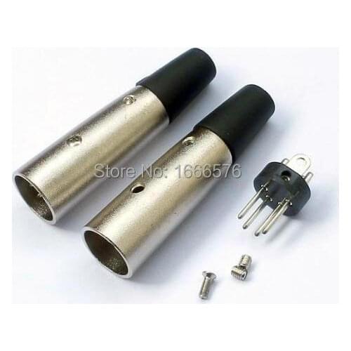 Wholesale 100 pcs/lot XLR 5Pin Cannon Connector XLR Male MIC Audio connector-YA5046