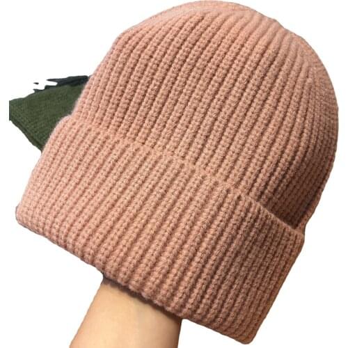 2021 Autumn winter knitted hat solid color woolen hat women no LOGO light version simple wool beanie hat for men