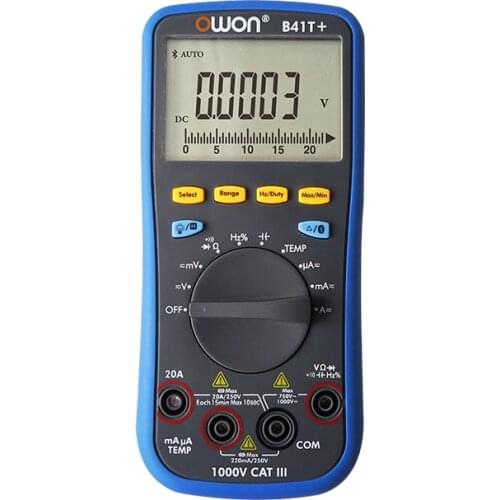 OWON B41T+ 4 1/2 Digital Multimeter With Bluetooth True RMS Backlight Test Meter Datalogger + Multimeter + Temperature Meter