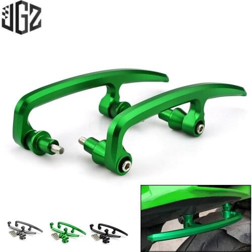 Pair Motorcycle Passenger Rear Armrest CNC Handrail Handgrips Safety Grab Handles Handrails for Kawasaki Z650 2017 2018 2019