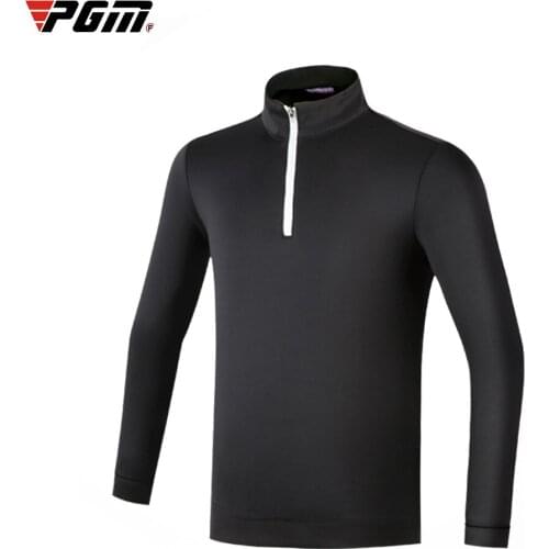 PGM Brand Boys Childrens Golf Shirt Long Sleeve Tops Training Sports Clothes Zipper Neck Soft Tops Teenager Golf Clothing D0839
