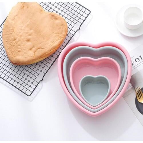 Simple 4 7 9 10 inch Love Silica Gel Cake Mold Baking Mold Silica Gel Layered Baking Board Love Household Cake Grinding Tool