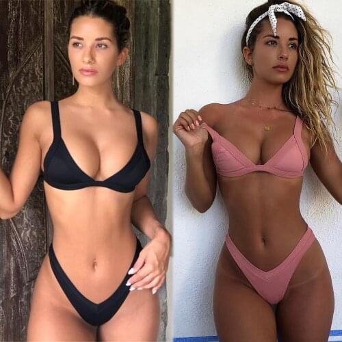 JIAYAN Sexy Bikini Set Hot Swimwear 2021 Summer Sandy Beach New Swimsuit Women Bra Brief Set High Waist Stitching Underwear