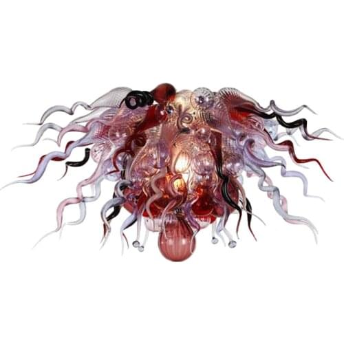 Modern Pendant Ceiling Lamps LED Lights Pink Purple Murano Chandelier Lamp for Living Room Kitchen Fixture