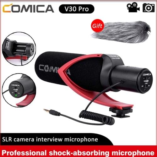 Comica CVM-V30 PRO Camera Microphone Super-Cardioid Directional Condenser Microphone for smartphone Video Canon Nikon Sony DSLR
