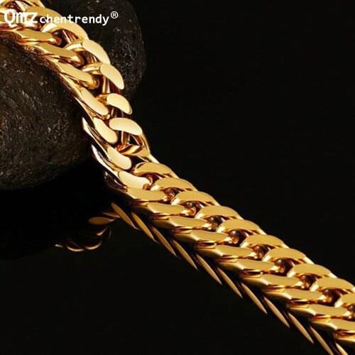 Top Quality Stainless Steel Curb Cuban Link Chains Bracelet Punk Wristbands Simple Link Bracelets Mens Fine Jewelry