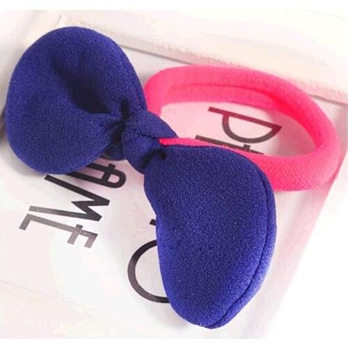 Candy Cute Colors Bows Elastic Hair Bands for Women Headwear Kids Hair Accessories Gum Ponytail Holder