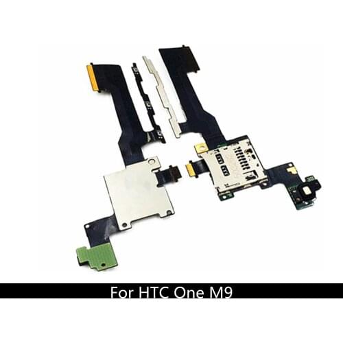 Replacement Repair Parts Power On OFF Volume Button Switch Flex Cable With SD Card Reader For HTC One M9