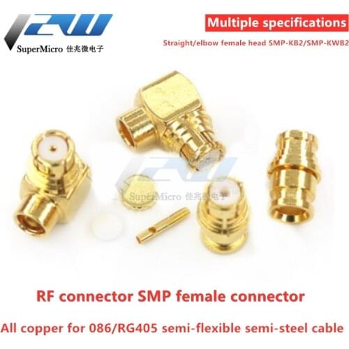 SMP-KB2 SMP-KWB2 SMP wiring female connector for 086/RG405 semi-flexible semi-rigid cable
