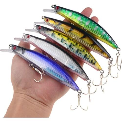 1Pcs Underwater Wobblers Pencil Minnow Fishing Lures 130mm/23g Sinking Vibration Laser CrankBaits Hard Bait Bass Fishing Tackle