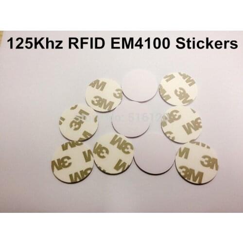 10000pcs PVC Waterproof rfid 3M glue adhesive sticker Label 125Khz EM4100 paper labels stickers tags RFID Stickers Tags
