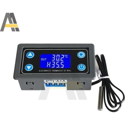 10A Thermostat Digital Temperature Controller DC 12V 24V Thermal Regulator Thermocouple Thermostat LCD Display Sensor DC 6～30V