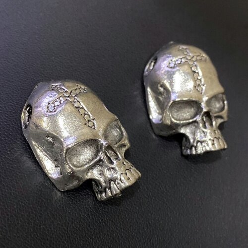 2pcs Retro Skull Cross Pendants Charms For Jewelry Making Necklace Bracelet Earrings Keychain Diy Goth Fashion Accessories