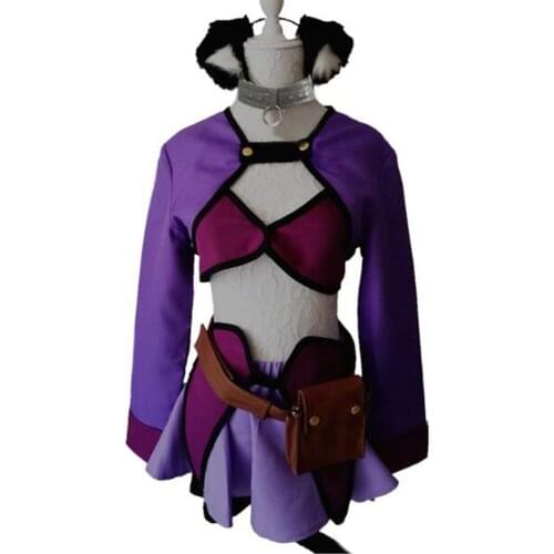 2018 Anime! How Not to Summon a Demon Lord Rem Galleu Uniform Cosplay Costume For Halloween Carnival Dress Women Suit