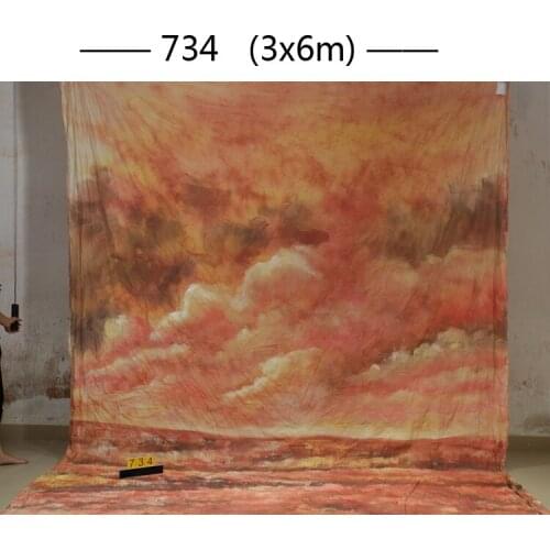 3x6M Hand Painted fantasy Old master muslin PHOTO BACKDROPwedding,100%cotton portrait photography background customized 734