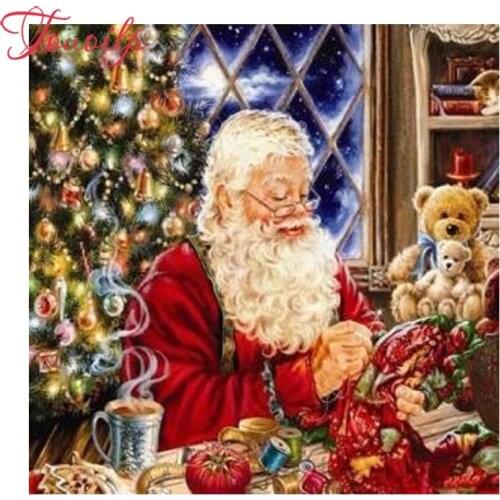 TOUOILP Full Square/Round Drill 5D DIY Diamond Painting "De Kerstman Cartoon bear" Embroidery Cross Stitch 5D Home Decor Gift