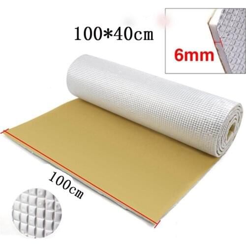 Auto Sound Insulation Mat Aluminum+PE cotton Car Inner Interior Parts Soundproof White Accessories