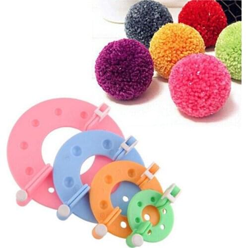 4 Sizes Pompom Pom-Pom Maker For Fluff Ball Weaver DIY Needle Weaver Tool Craft Wool Needle Tool Fluff Knitting Ball Set Cr X3N4