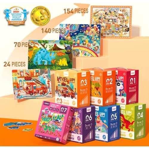 Mideer Children Level Up Puzzles Paper Advanced Puzzle Creative Child Awards Learning Educational Toys Baby Kids 2Y