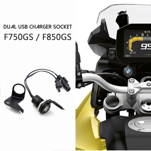 For BMW F750GS F850GS F 750 GS 850 Motorcycle Dual USB Charger Power Adapter Cigarette Lighter Socket waterproof Plug Socket