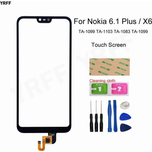 For Nokia 6.1 Plus Phone Touch Screen Digitizer For Nokia X6 TA-1099/1103/1083 Touch Glass Panel Sensor Parts 5.8" inch