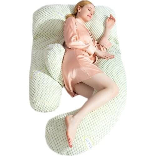 Breathable Maternity Nursing Sleeping Pillow For Side Sleeper Pregnancy Pillow Waist Lumbar Support Pregnant Cushion
