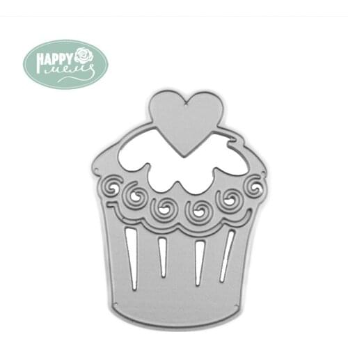 Happymems Cutting Dies Stencil DIY Cupcake Wedding Lovely Card Scrapbooking Album Decoration Card Embossing Cake Cutting Dies