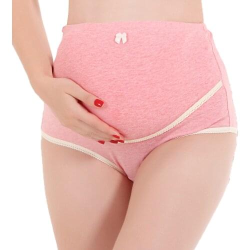 Cotton Maternity Panties High Waist Adjustable Belly Protective Pregnancy Briefs Underwear for Pregnant Women Brief Plus Size