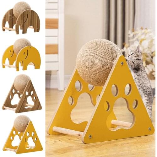 Cat Scratching Ball Toy Kitten Sisal Rope Ball Board Grinding Paws Toys Cats Scratcher Wear-resistant Pet Furniture Supplies